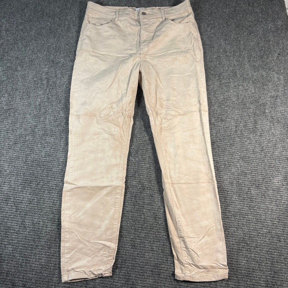 LOFT Corduroy Pants Womens 12/31 Beige Excellent High Rise Skinny Stretch